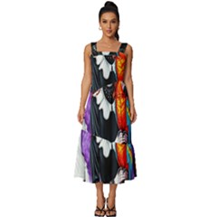 Halloween T-shirts Design  Square Neckline Tiered Midi Dress