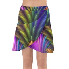 Abstract Colors - , Abstract Colors Wrap Front Skirt