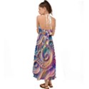 Abstract Fractal Art Swirl Pattern Halter Tie Back Dress  View2