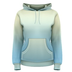 Cream Yellow To Baby Blue Linear Gradient Women s Pullover Hoodie