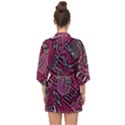 Abstract Art Pattern Design Background Half Sleeve Chiffon Kimono View2