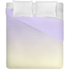 Pale Violet To Cream Yellow Linear Gradient Duvet Cover Double Side (california King Size)