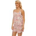 Boho Pattern Satin Pajama Short Set View2