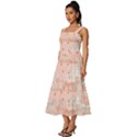 Boho Pattern Square Neckline Tiered Midi Dress View2