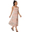 Boho Pattern Square Neckline Tiered Midi Dress View3