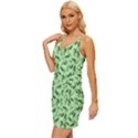 Leaves Pattern Texture Seamless Wrap Tie Front Dress View2