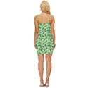 Leaves Pattern Texture Seamless Wrap Tie Front Dress View4