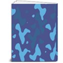 Blue Camouflage Pattern 7  x 9  Hardcover Notebook View2