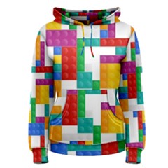 Colorful Bricks, Bricks, Colorful Women s Pullover Hoodie
