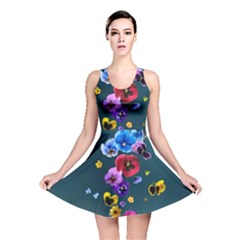 Falling Flowers, Art, Coffee Cup Reversible Skater Dress