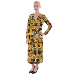 Lego People, Games Velvet Maxi Wrap Dress