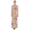 Abstract Pattern Design Scrapbooking Thigh Split Maxi Dress View2