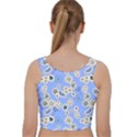 Abstract Pattern Velvet Racer Back Crop Top View2