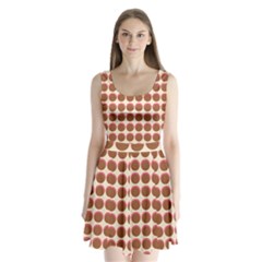 Retro 40s 50s Cupcake Pattern Split Back Mini Dress 