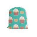 Retro 40s 50s Cupcake Pattern 3 Drawstring Pouch (Large) View1