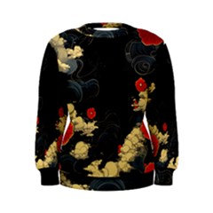 Korean Art Flowers Asian Pattern Women s Sweatshirt