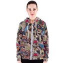 Background Embroidery Pattern Stitches Abstract Women s Zipper Hoodie View1