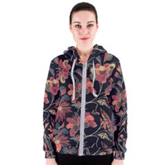 Red Flowers 2 Women s Zipper Hoodie