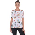 Bluey, Bluey merch, Bluey pattern, Bluey Bluey, bingo, Bluey design, bluey dog Shoulder Cut Out Short Sleeve Top Bluey, Bluey merch, Bluey pattern, Bluey Bluey, bingo, Bluey design, bluey dog Shoulder Cut Out Short Sleeve Top