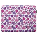 Heart Pattern Repetition Background 17  Vertical Laptop Sleeve Case With Pocket View2