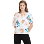 Bluey, Bluey merch, Bluey pattern, Bluey Bluey, bingo, Bluey design, bluey dog One Shoulder Cut Out T-Shirt Bluey, Bluey merch, Bluey pattern, Bluey Bluey, bingo, Bluey design, bluey dog One Shoulder Cut Out T-Shirt