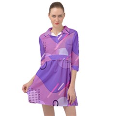 Colorful Labstract Wallpaper Theme Mini Skater Shirt Dress