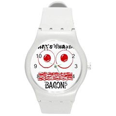 Whats Shakin Bacon? Plastic Sport Watch (medium)