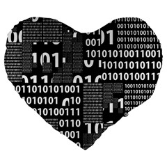 Beauty Of Binary 19  Premium Heart Shape Cushion