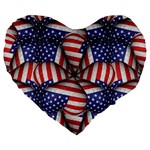 Modern Usa Flag Pattern 19  Premium Heart Shape Cushion