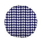 Blue And White Leaf Pattern 15  Premium Round Cushion 
