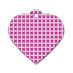 Cute Pretty Elegant Pattern Dog Tag Heart (One Sided) 
