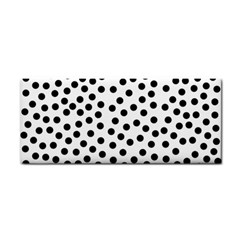Black Polka Dots Hand Towel
