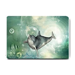 Funny Dswimming Dolphin Small Doormat 