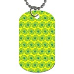 Gerbera Daisy Vector Tile Pattern Dog Tag (Two Sides) Back