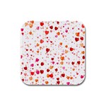 Heart 2014 0603 Rubber Square Coaster (4 pack) 