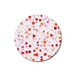 Heart 2014 0603 Rubber Round Coaster (4 pack) 