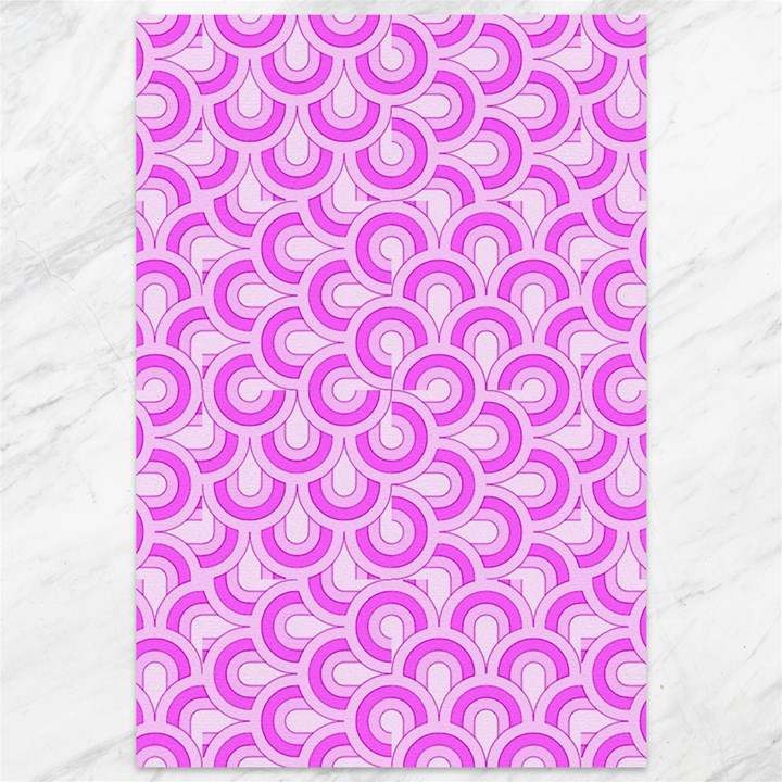 Retro Mirror Pattern Pink Canvas 12  x 18  