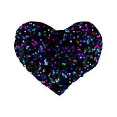 Glitter 1 Standard 16  Premium Heart Shape Cushions