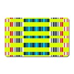 Rectangles and vertical stripes pattern Magnet (Rectangular)