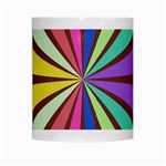 Rays in retro colors White Mug Center