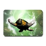 Wonderful Sea Turtle With Bubbles Small Doormat 