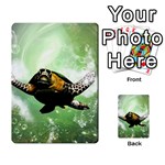 Wonderful Sea Turtle With Bubbles Multi-purpose Cards (Rectangle)  Back 35
