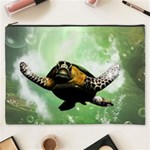 Wonderful Sea Turtle With Bubbles Cosmetic Bag (XXXL) 