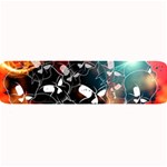 Black Skulls On Red Background With Sword Large Bar Mats