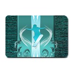 Snowboarder With Snowboard Small Doormat 