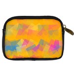 Fading squares Digital Camera Leather Case Back