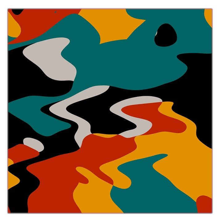 Misc shapes in retro colors Satin Scarf