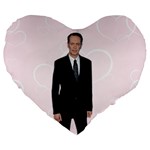 Baesceme Large 19  Premium Flano Heart Shape Cushion