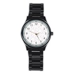 Whimsical Feather Pattern, soft colors, Stainless Steel Round Watch Whimsical Feather Pattern, soft colors, Stainless Steel Round Watch