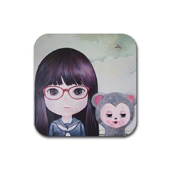 Close Encounter 4 Rubber Coaster (square) 